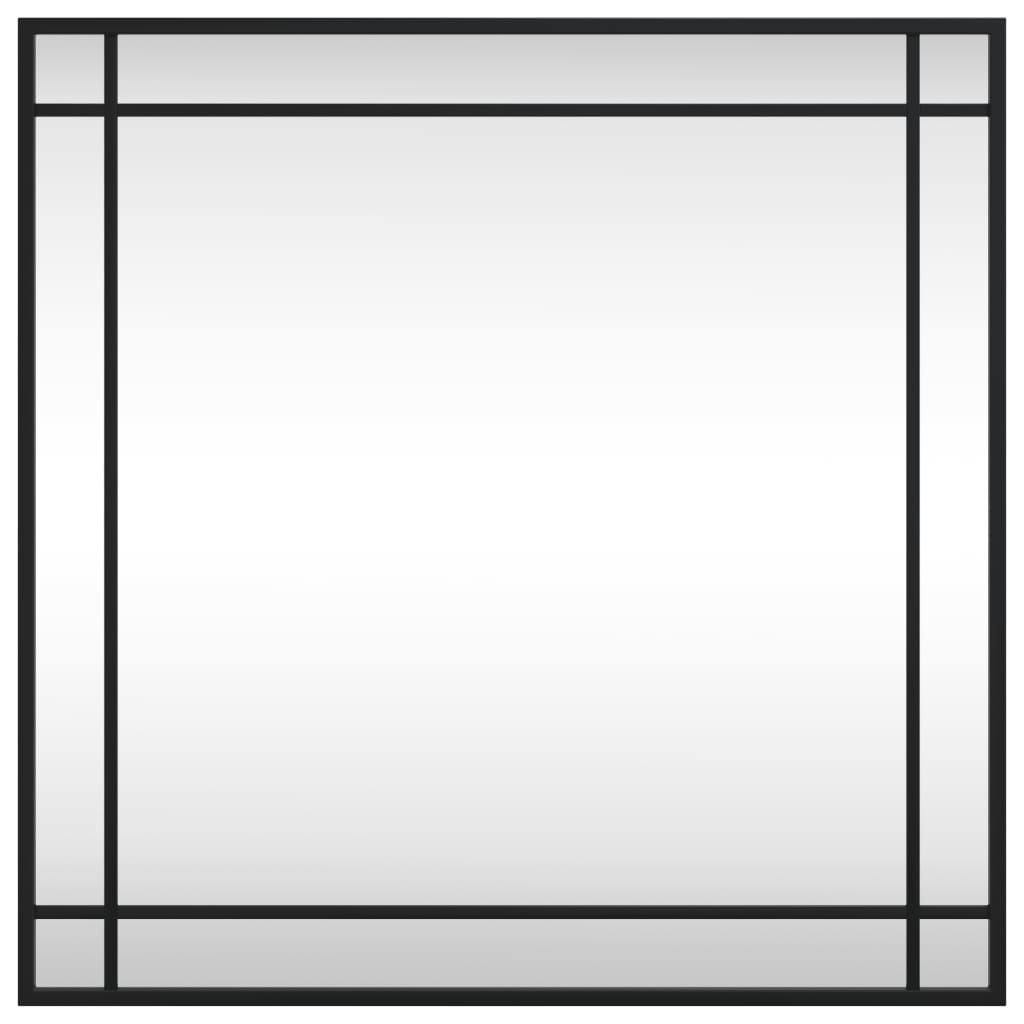 Wall Mirror Black Square Iron