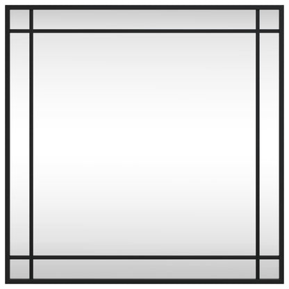 Wall Mirror Black Square Iron