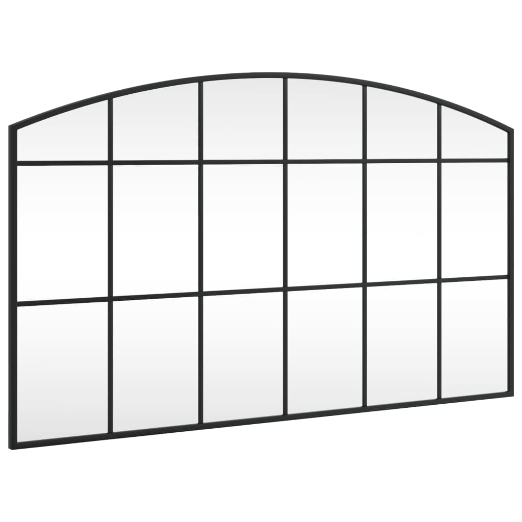 Elegance Wall Mirror Black Arch Iron