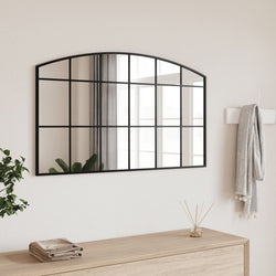 Elegance Wall Mirror Black Arch Iron