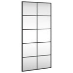 Wall Mirror Black Rectangle Iron