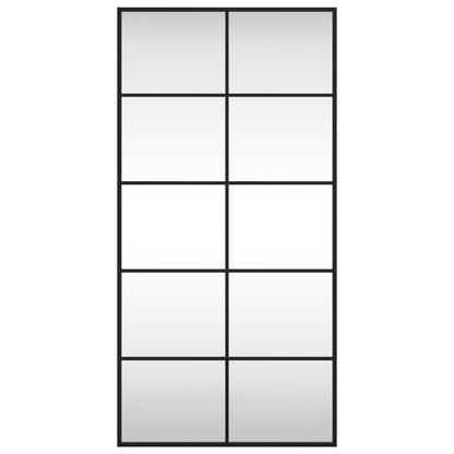 Wall Mirror Black Rectangle Iron