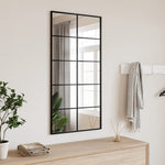 Wall Mirror Black Rectangle Iron