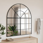 Wall Mirror Arch Iron Black