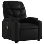 Black Faux Leather Electric Massage Recliner Chair