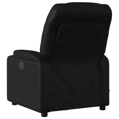 Black Faux Leather Electric Massage Recliner Chair