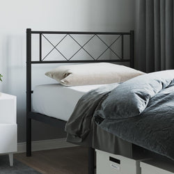 Metal Headboard Black