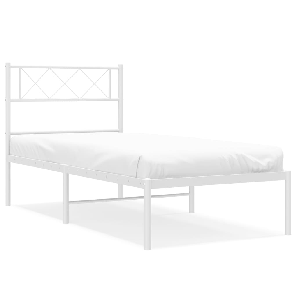 Black-Metal Bed Frame with Headboard and Footboard