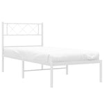 Black-Metal Bed Frame with Headboard and Footboard