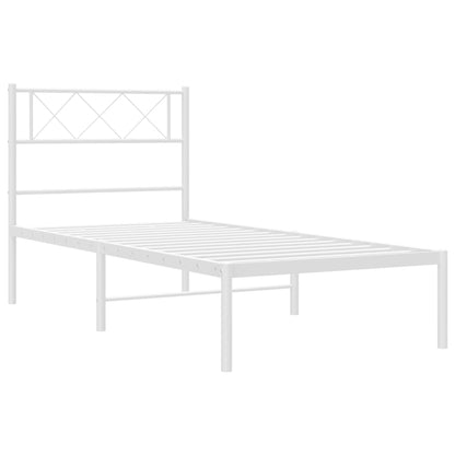 Black-Metal Bed Frame with Headboard and Footboard