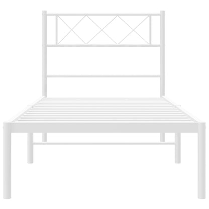 Black-Metal Bed Frame with Headboard and Footboard