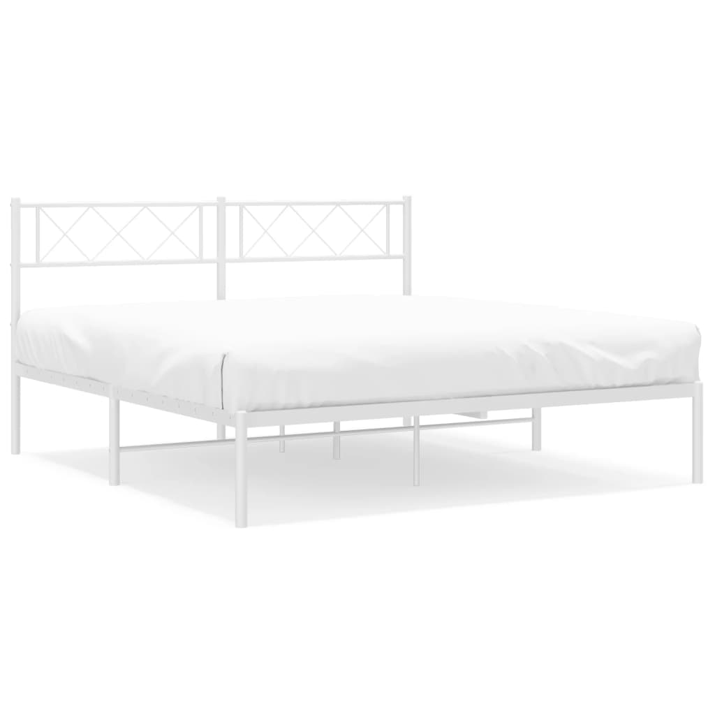 Metal Bed Frame with Headboard and Footboard