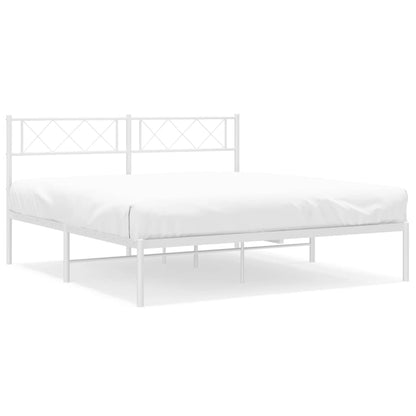 Metal Bed Frame with Headboard and Footboard