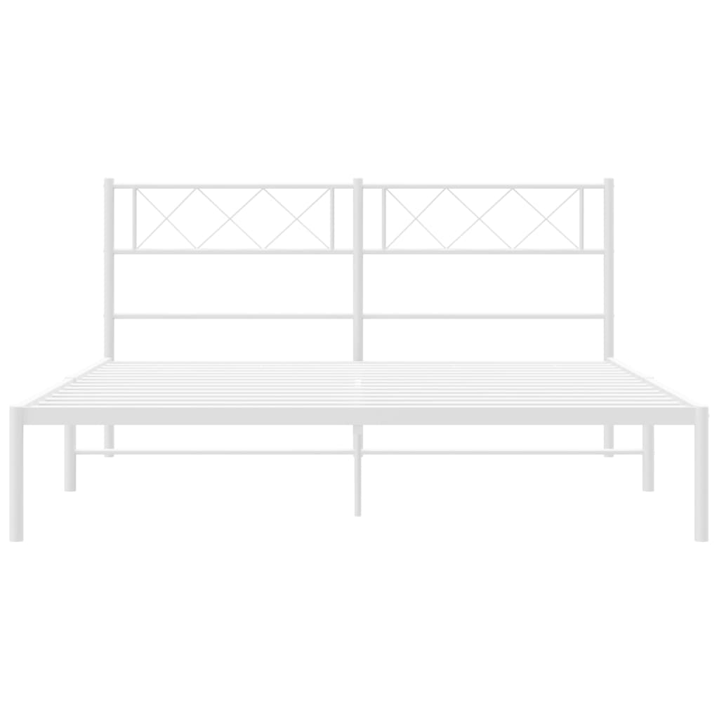 Metal Bed Frame with Headboard and Footboard