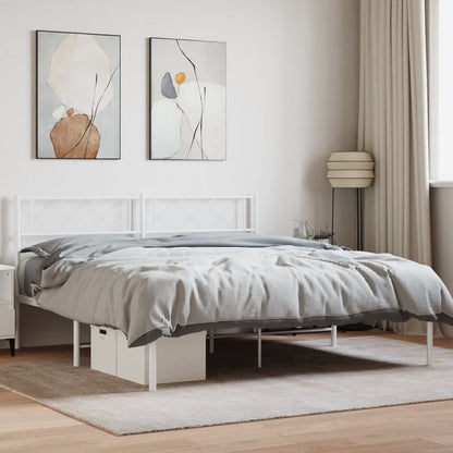 Metal Bed Frame with Headboard and Footboard