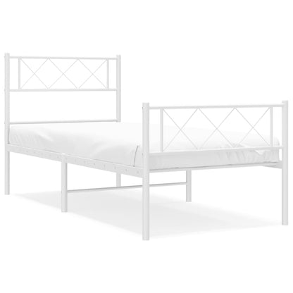 Black-Metal Bed Frame with Headboard and Footboard