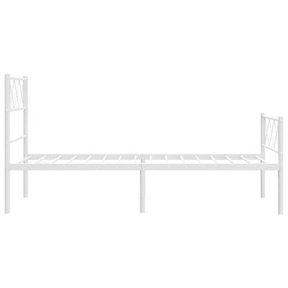 Black-Metal Bed Frame with Headboard and Footboard