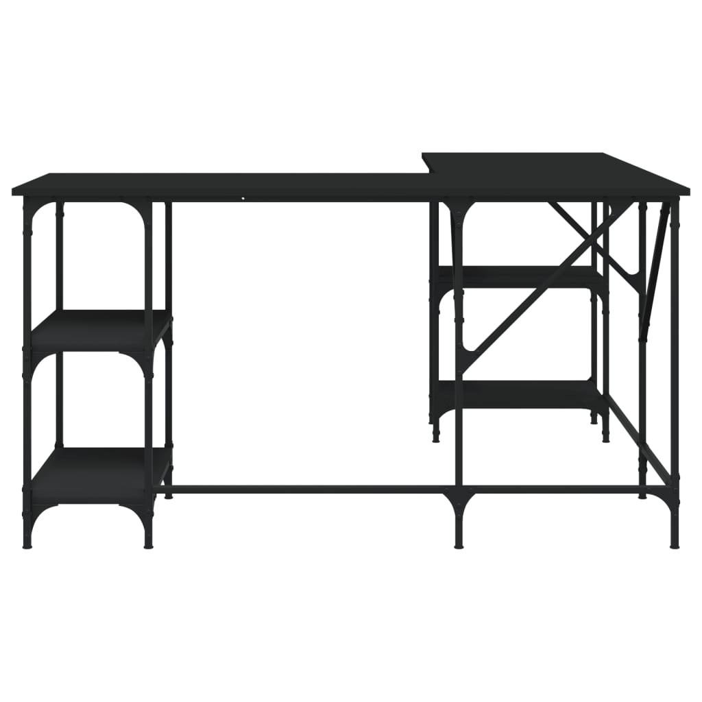 Desk Black Engineered Wood