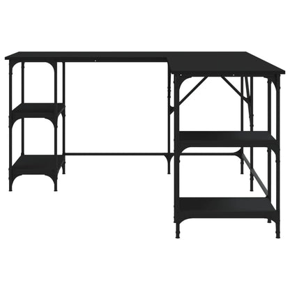 Desk Black Engineered Wood