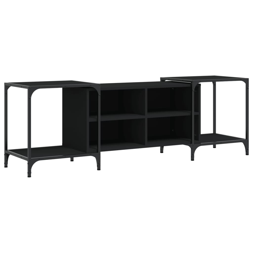 TV Cabinet Black Engineered Wood - 37×50cm