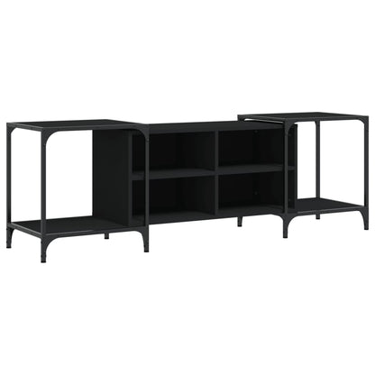 TV Cabinet Black Engineered Wood - 37×50cm
