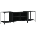 TV Cabinet Black Engineered Wood