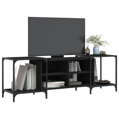 TV Cabinet Black Engineered Wood - 37×50cm