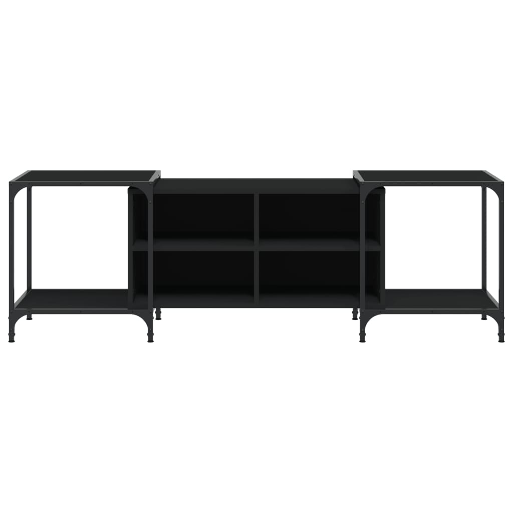 TV Cabinet Black Engineered Wood - 37×50cm