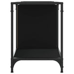 TV Cabinet Black Engineered Wood