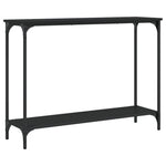 Console Table Black Engineered Wood