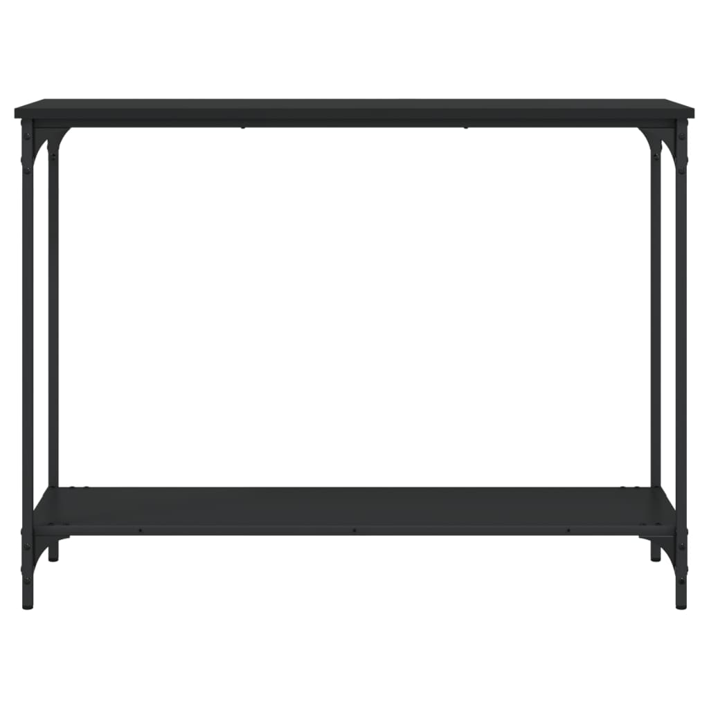 Console Table Black Engineered Wood