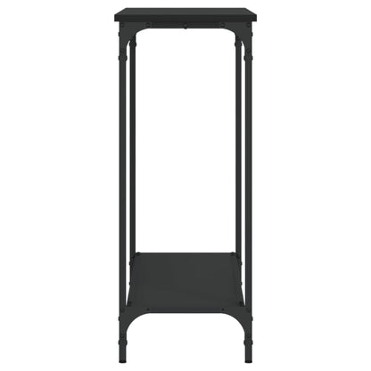 Console Table Black Engineered Wood