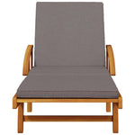 Sun Loungers 2 pcs with Table Solid Wood Acacia