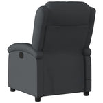 Massage Recliner Chair Black Real Leather