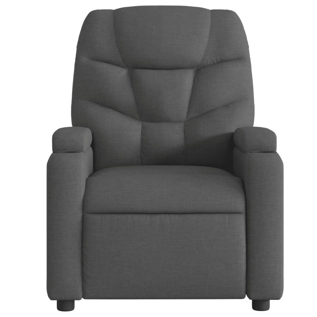 Fabric Recliner Chair Dark Grey 135° | HomeAndLiving