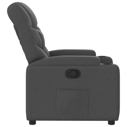 Fabric Recliner Chair Dark Grey 135° | HomeAndLiving