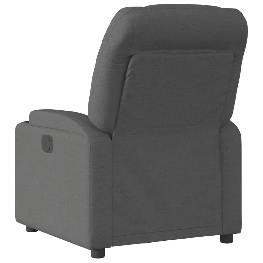 Fabric Recliner Chair Dark Grey 135° | HomeAndLiving