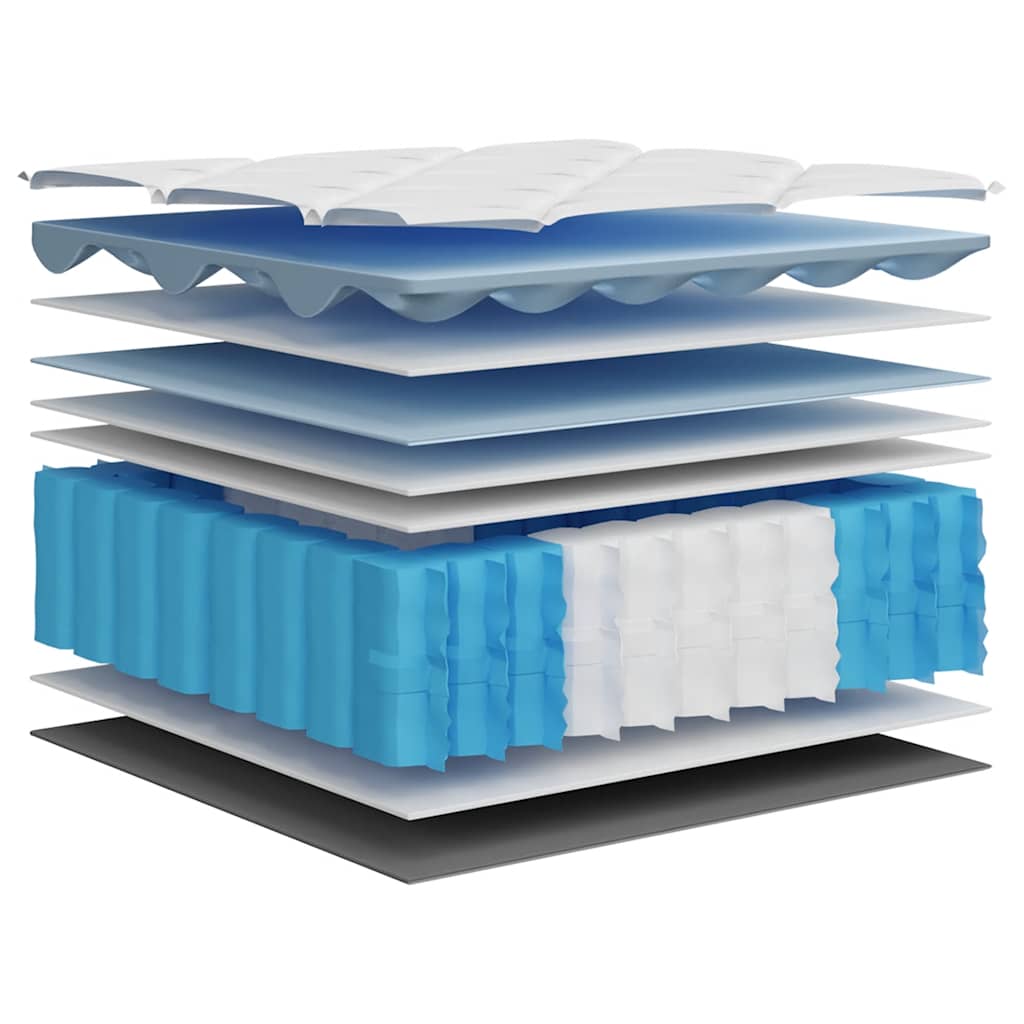 Double Medium Plus Pocket Spring Mattress Fabric Foam Isolation Pad