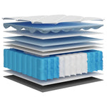 Double Medium Plus Pocket Spring Mattress Fabric Foam Isolation Pad