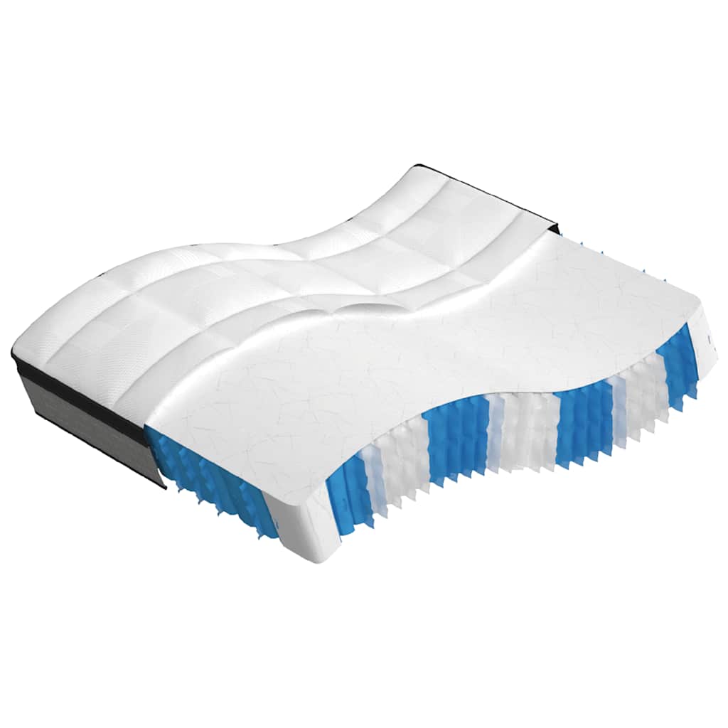 Queen Medium Plus Pocket Spring Mattress Fabric with Foam & 7-Zone Support