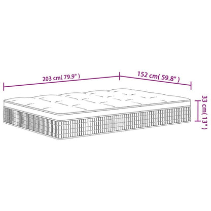 Queen Medium Plus Pocket Spring Mattress Fabric with Foam & 7-Zone Support