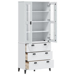 Highboard White - Solid Wood Pine