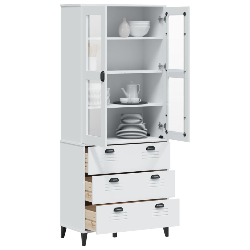 Highboard White - Solid Wood Pine