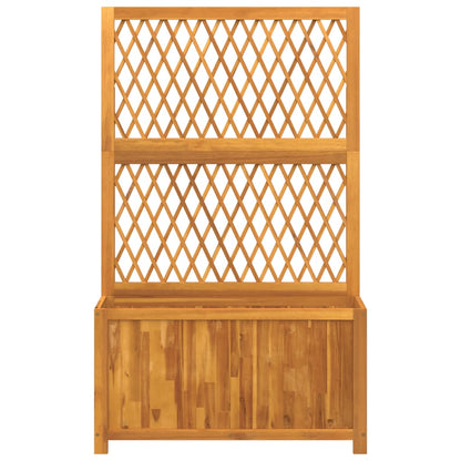 Solid Wood Acacia - Planter with Trellis