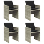 Durable Garden Chairs with Cushions 4 pcs Lounge Area Urban Style