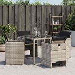 Durable Garden Chairs with Cushions 4 pcs Lounge Area Urban Style