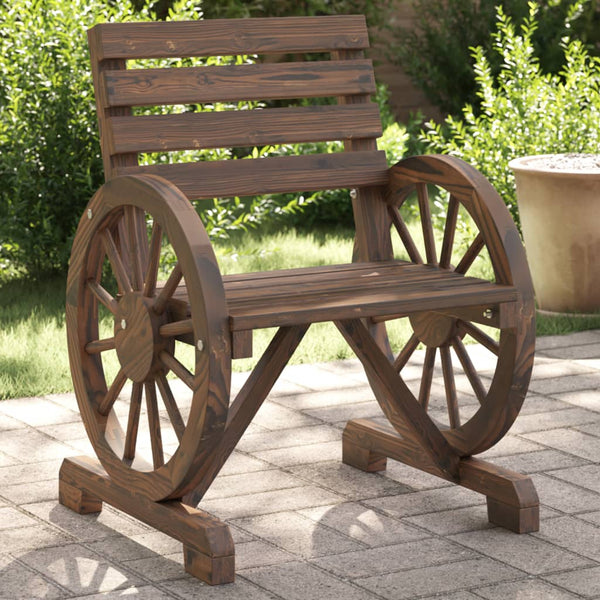  Garden Chairs 2 pcs Solid Wood Fir