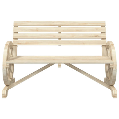Garden Bench 2-Seater Solid Wood