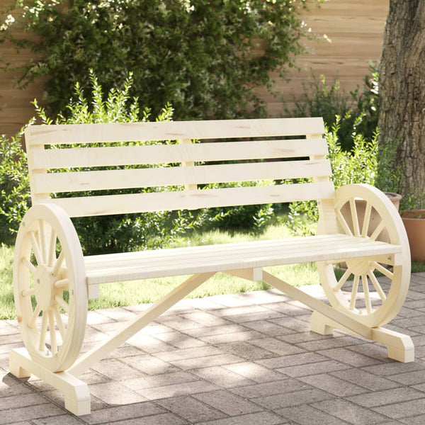  Garden Bench 2-Seater Solid Wood