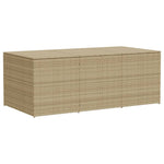 Garden Storage Box Mix Beige 984L Poly Rattan